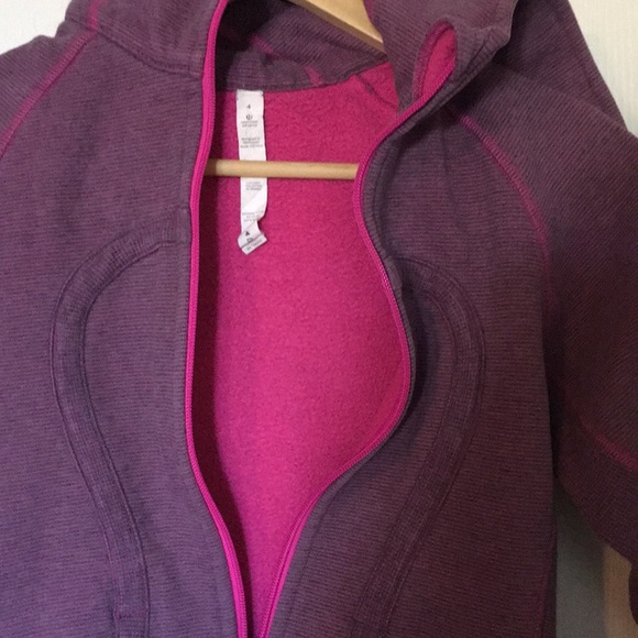 Lululemon Hot Pink and Grey Striped Hoodie - Picture 10 of 10